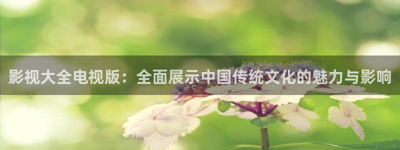 琪琪影院原网址：影视大全电视版：全面展示中国传统文化的魅力与影响